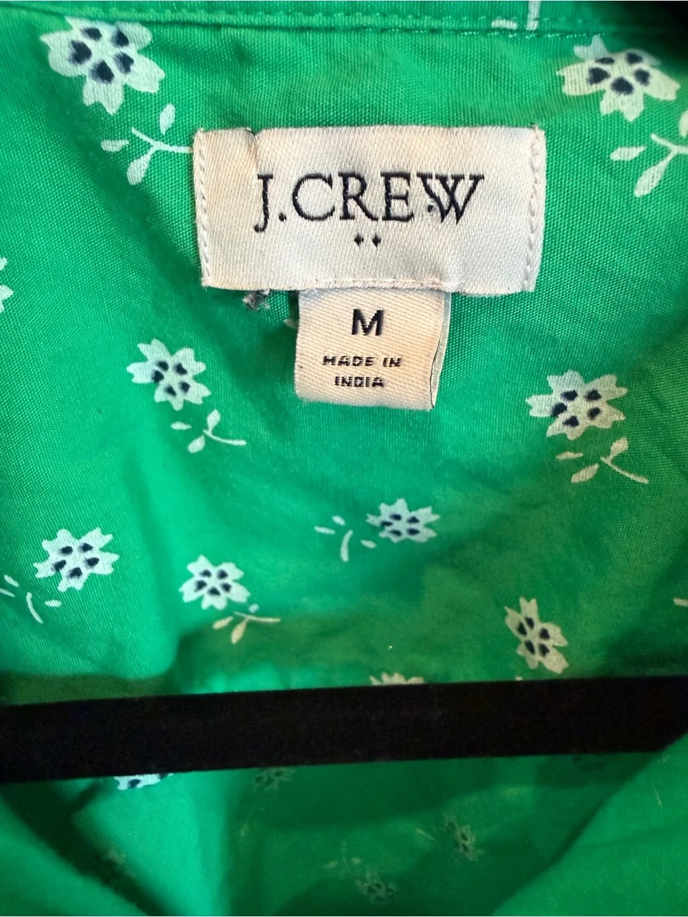 J. Crew Green Floral Sleeveless Button-Up Blouse